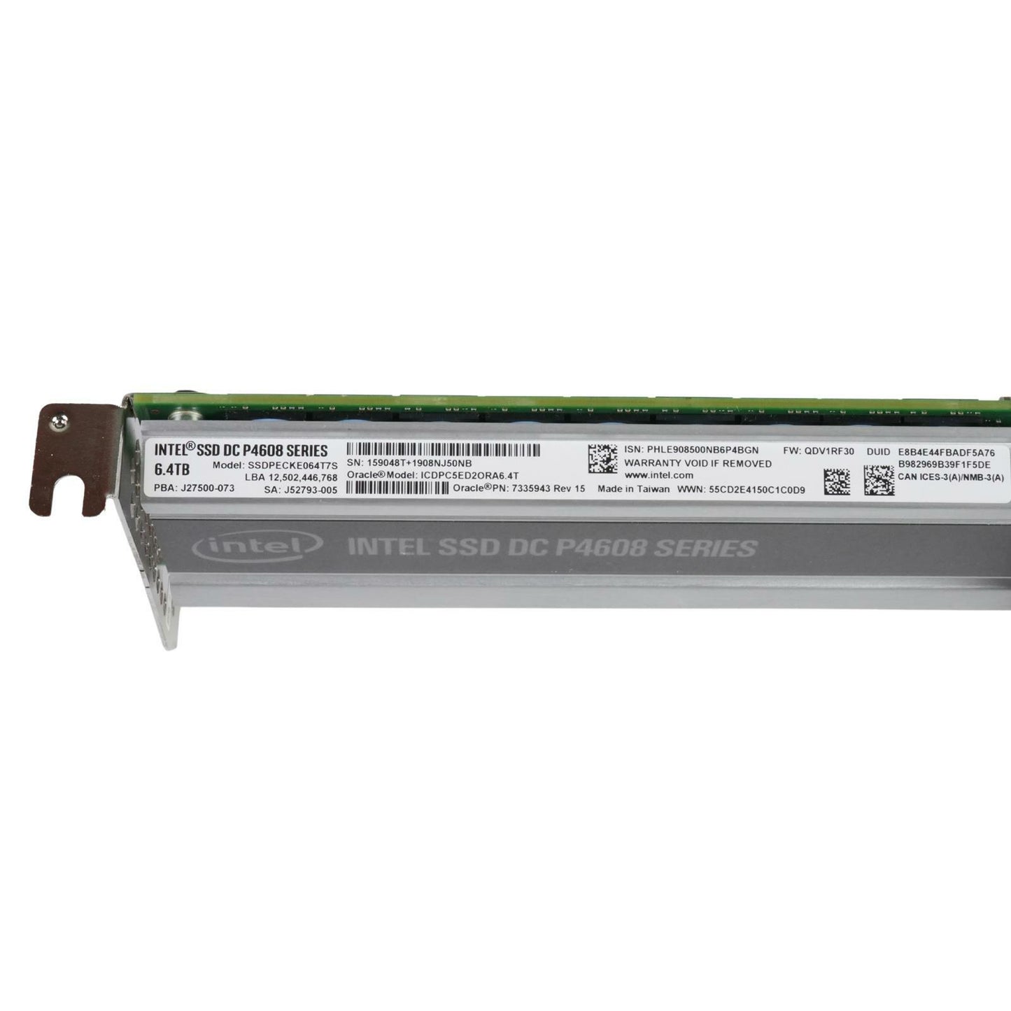 Sun Oracle 7335943 Intel DC P4608 6.4TB NVMe PCIe 3.1 x8 AIC SSD SSDPECKE064T7S