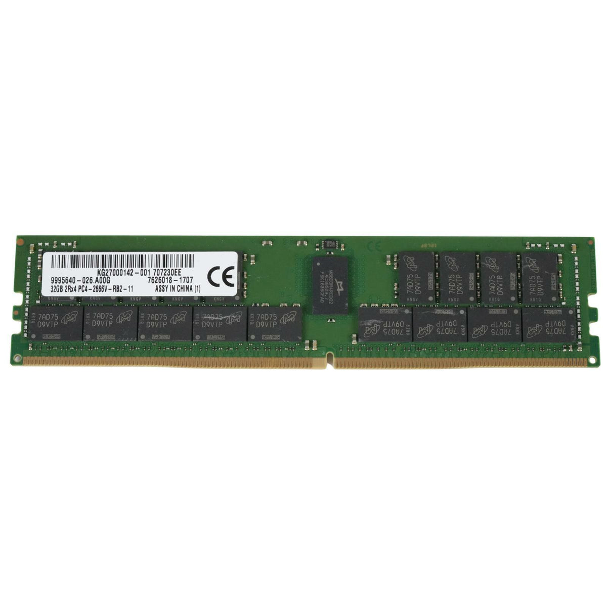 Kingston 32GB 2Rx4 PC4-2666V-R PC4-21300R REG ECC 1.2V 288p RDIMM KG27000142-001