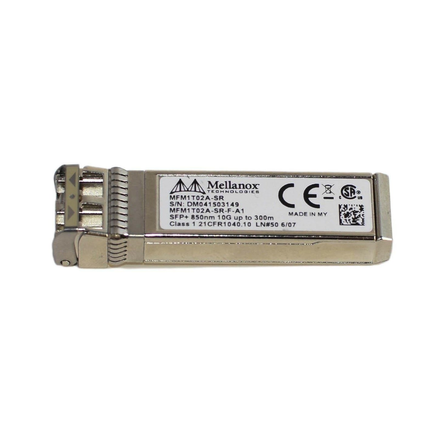 Mellanox MFM1T02A-SR 10GBASE-SR/SW 10Gb/s Duplex SFP+ 850nm Fiber Transceiver