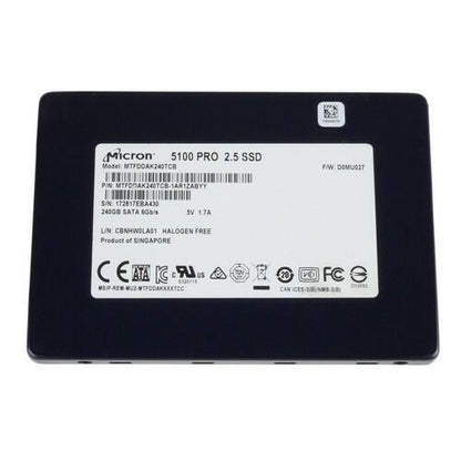 Micron 5100 PRO 240GB 2.5" SATA 6Gb/s 3D TLC SSD MTFDDAK240TCB-1AR1ZABYY 99%
