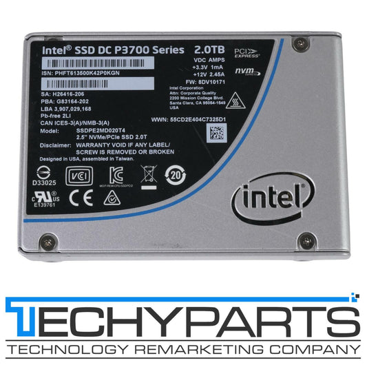 Intel DC P3700 SSD 2TB NVMe U.2 PCIe 3.0 x4 MLC Solid State Drive SSDPE2MD020T4