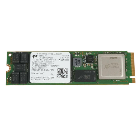 Micron 7450 Pro 480GB M.2 2280 NVMe PCIe Gen 4 SSD MTFDKBA480TFR-1BC15ABYY