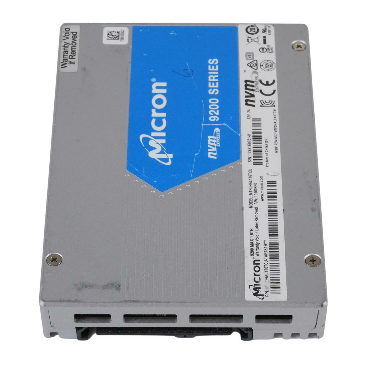 Micron 9200 MAX 1.6TB NVMe U.2 PCIe Gen3 x4 TLC SSD MTFDHAL1T6TCU-1AR18ABYY 91%