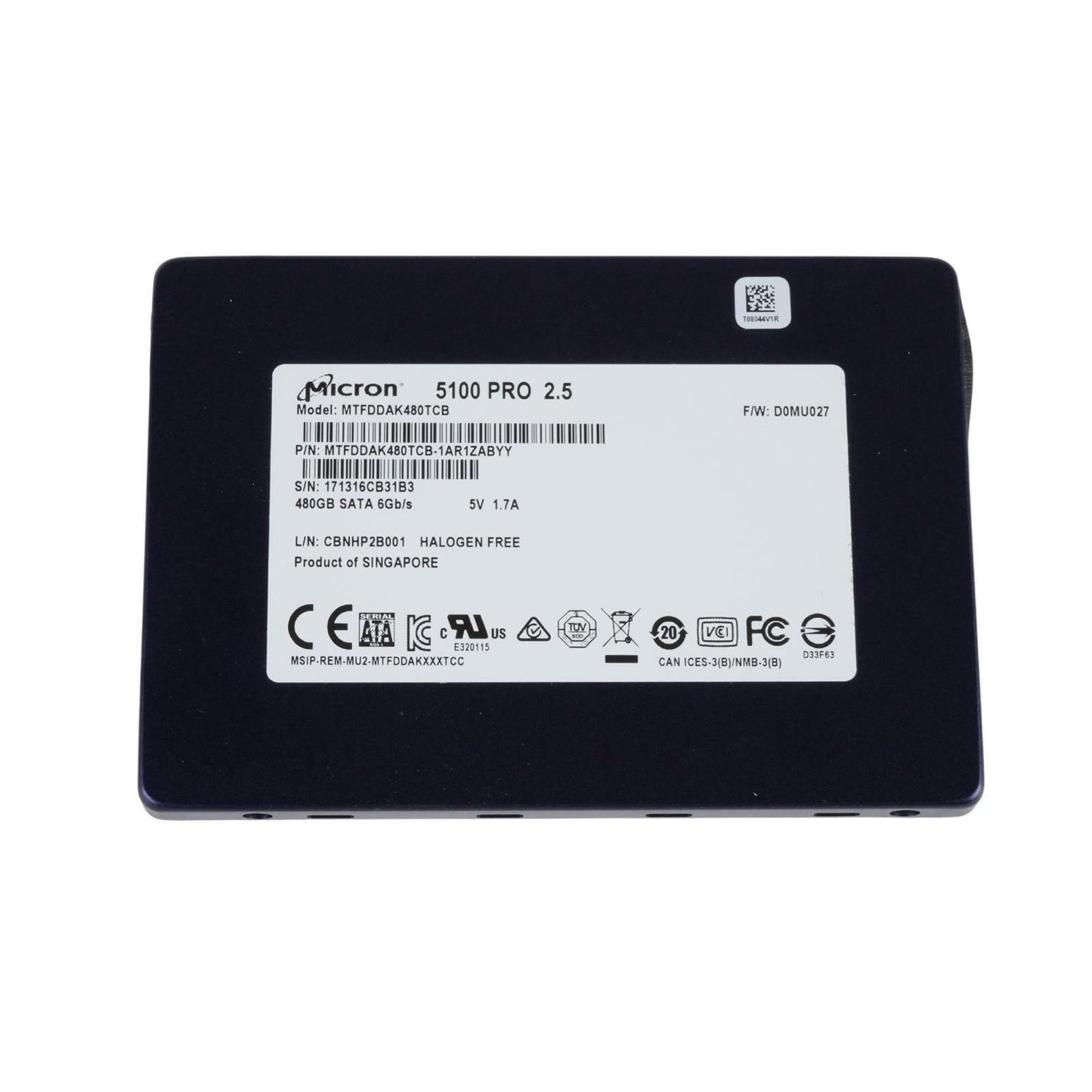 Micron 5100 PRO 480GB M.2 2280 SATA 6Gb/s TLC SSD MTFDDAK480TCB-1AR1ZABYY 55%