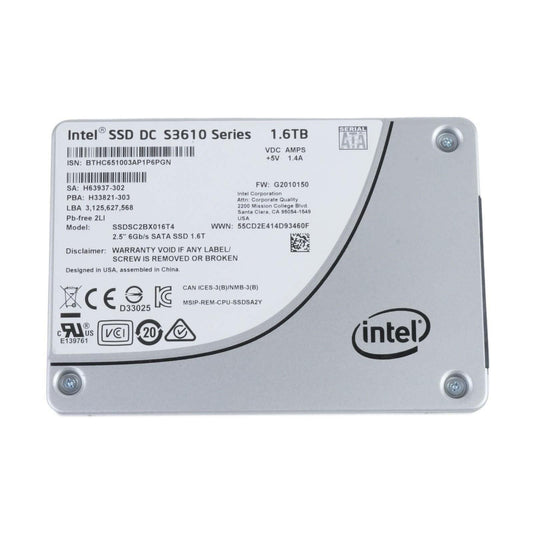 Intel DC S3610 Series 1.6TB SATA 6Gbps 2.5" Solid State Drive SSDSC2BX016T4 80%
