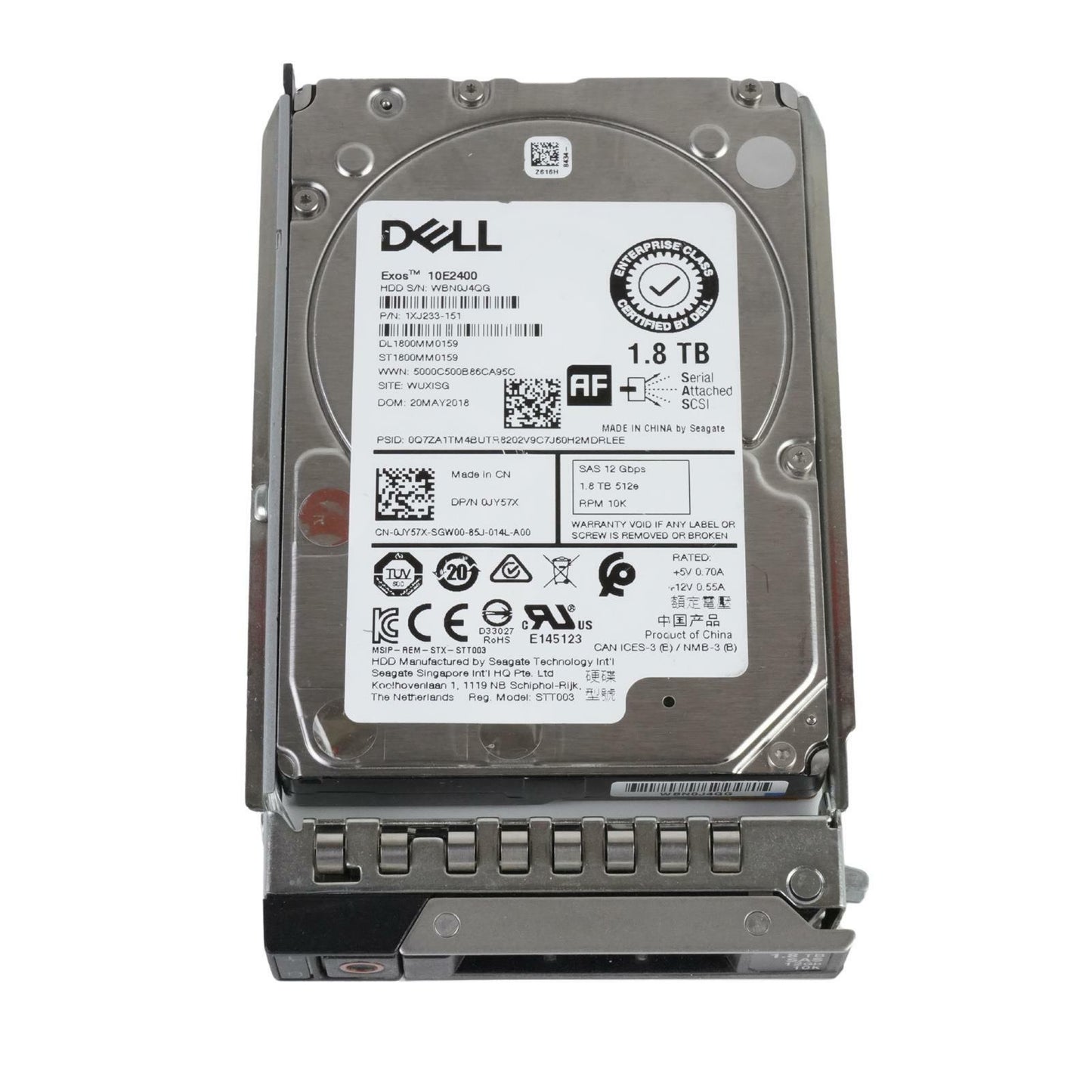 Dell JY57X 1.8TB 10K 2.5" SAS 12G Seagate Exos 10E2400 ST1800MM0159 1XJ233-151