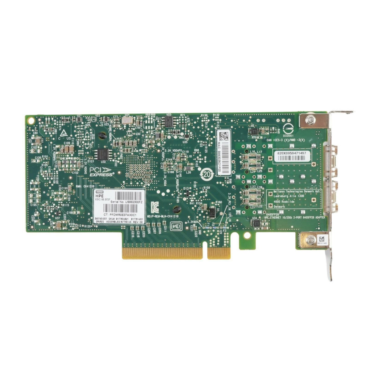 HPE 840140-001 640SFP28 10/25GbE 2-Port SFP28 PCIe 3.0 x8 Ethernet 817753-B21 LP