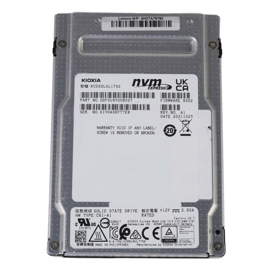 Kioxia CD6-R 1.92TB 2.5" SFF NVMe U.3 PCIe Gen 4 x4 3D TLC SIE SSD KCD6XLUL1T92