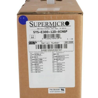 NEW Supermicro SYS-E300-12D-8CN6P X12SDV-8C-SP6F Xeon D-1736NT Mini-1U Server