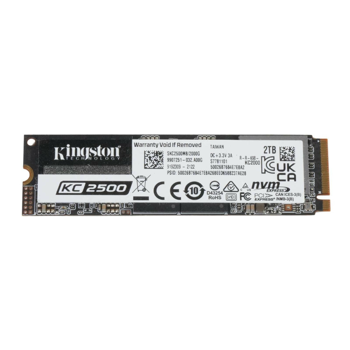 Kingston SKC2500M8/2000G 2TB NVMe M.2 2280 PCIe Gen3 x4 SSD Solid State Drive