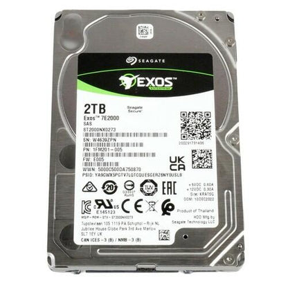 Seagate Exos 7E2000 2TB 7.2K 2.5" SAS 12Gb/s 128MB HDD ST2000NX0253 1FM201-005
