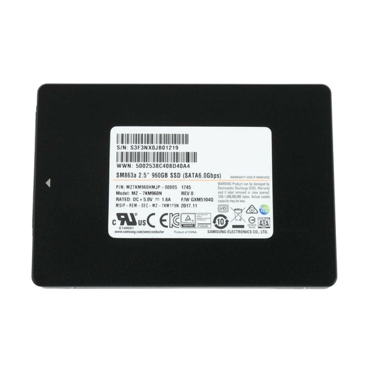 Samsung SM863a 960GB SATA III 2.5" SSD MZ7KM960HMJP-00005 MZ-7KM960N 95%