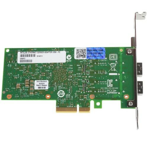 Intel I350F2 I350-F2 Dual Port 1GbE 1000Base-SX PCIe 2.1 x4 Ethernet Adapter NIC
