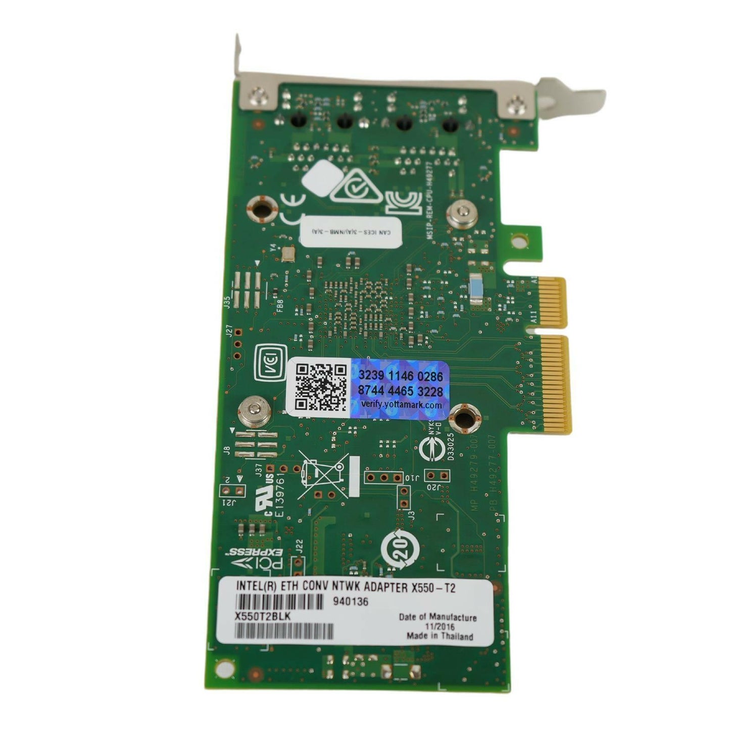 Intel X550-T2 2-Port 10Gb/s PCIe 3.0 x4 Ethernet Network Adapter X550T2BLK LP