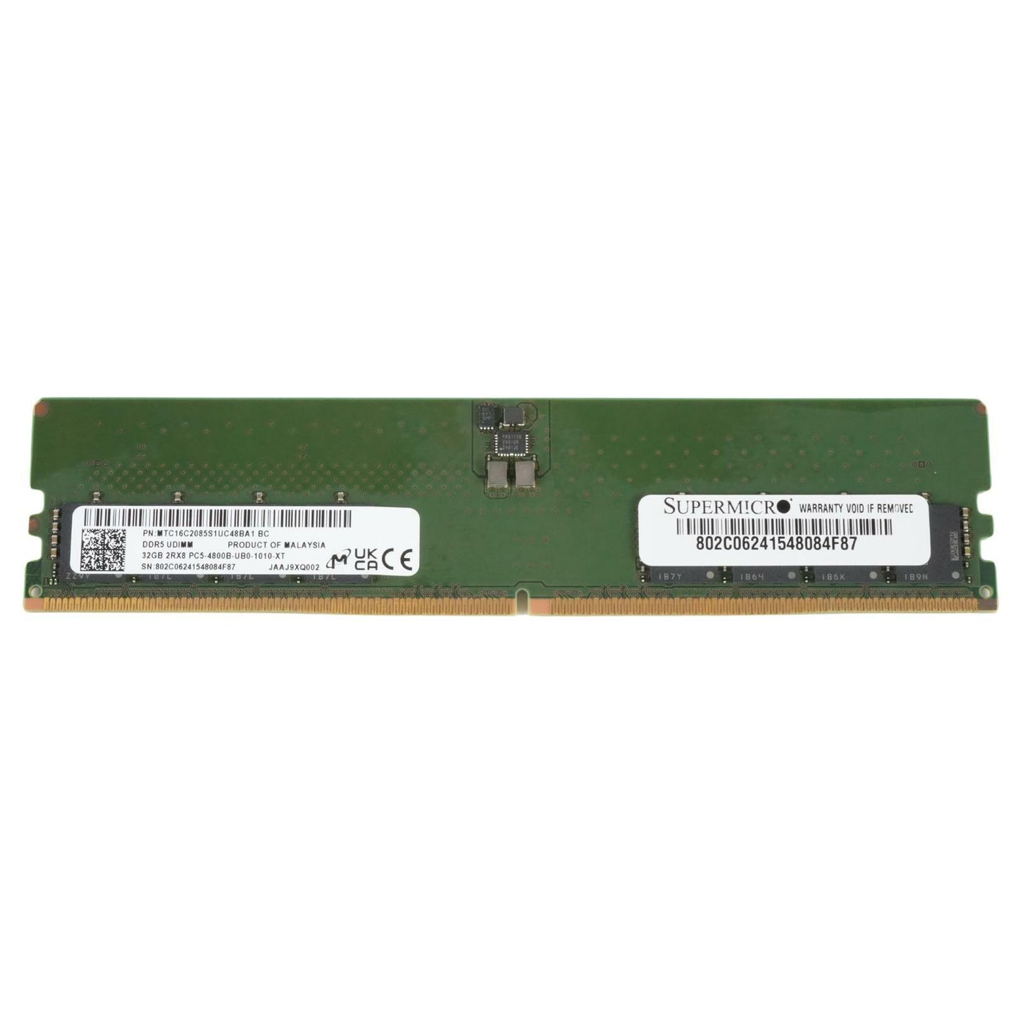 Micron MTC16C2085S1UC48BA1 32GB 2Rx8 DDR5-4800 PC5-38400 CL40 non-ECC 288p UDIMM