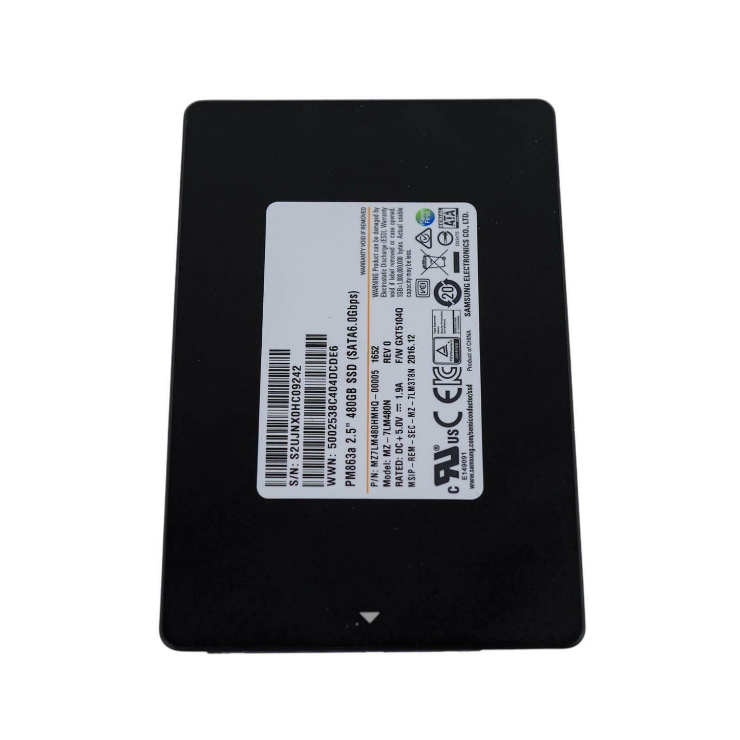 Samsung PM863a MZ-7LM480N 480GB SSD 2.5" SATA III 6G MZ7LM480HMHQ-00005