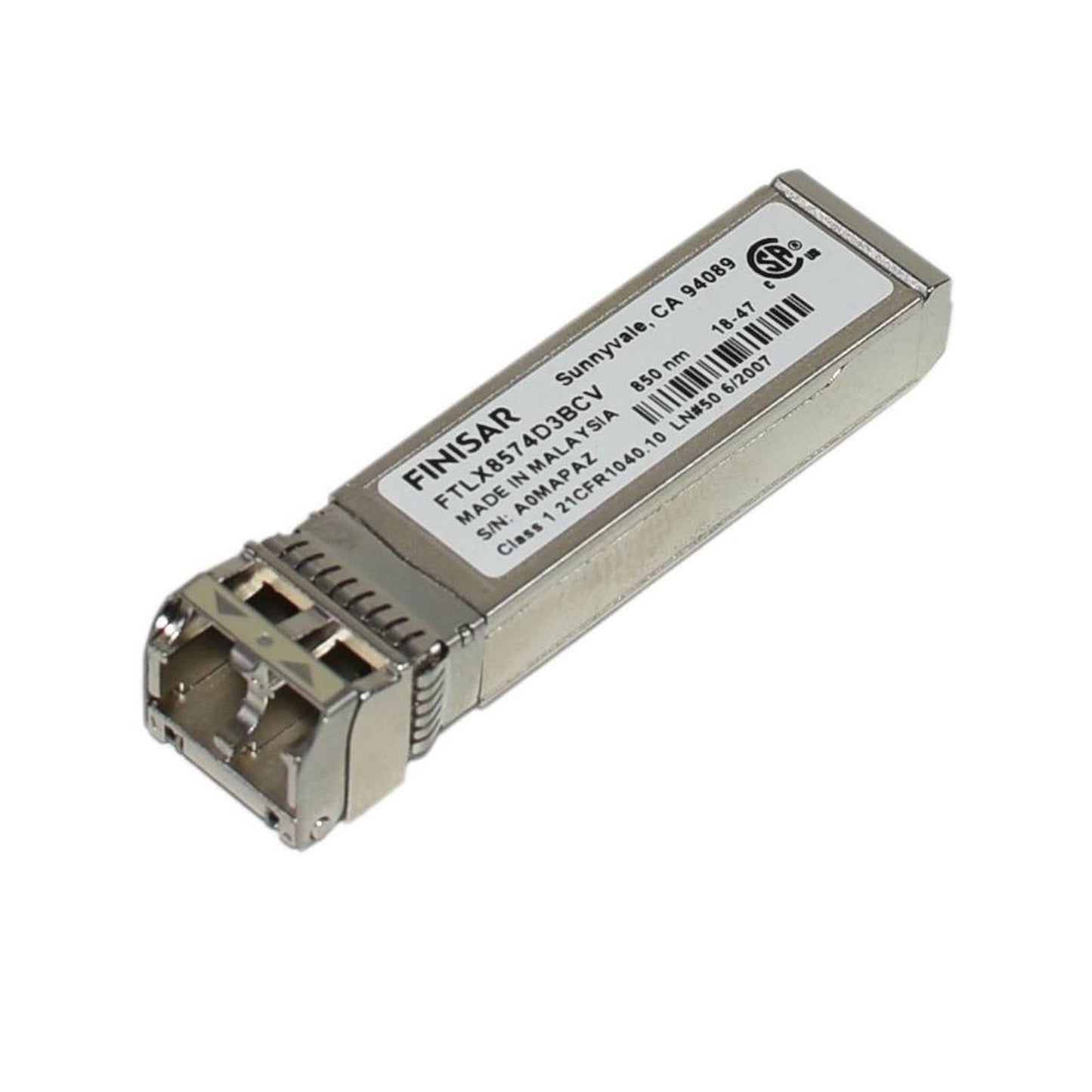 Finisar FTLX8574D3BCV 10GBase-SR 1G/10G Dual Rate SFP+ 850nm Transceiver