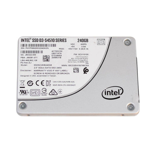Intel 240GB SSD D3-S4510 Series 2.5" SATA III 6G 3D2 TLC SSDSC2KB240G8