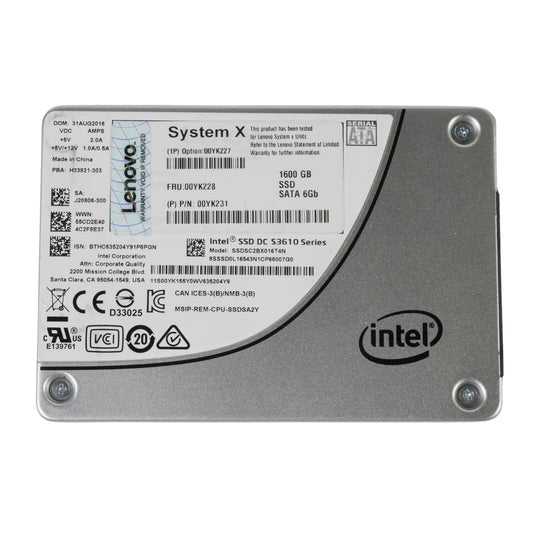 Lenovo 00YK228 1.6TB Intel SSD DC S3610 2.5" SATA III 6G SSD SSDSC2BX016T4N 99%