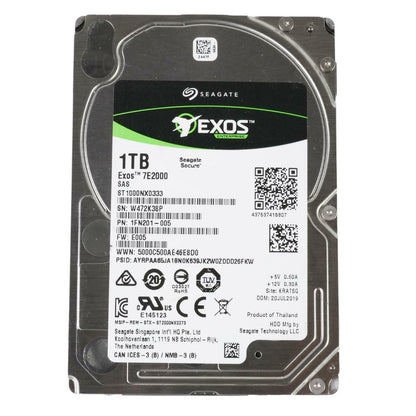 Seagate Exos 7E2000 1TB 7.2K 2.5" SAS 12Gb/s 128MB HDD ST1000NX0333 1FN201-005