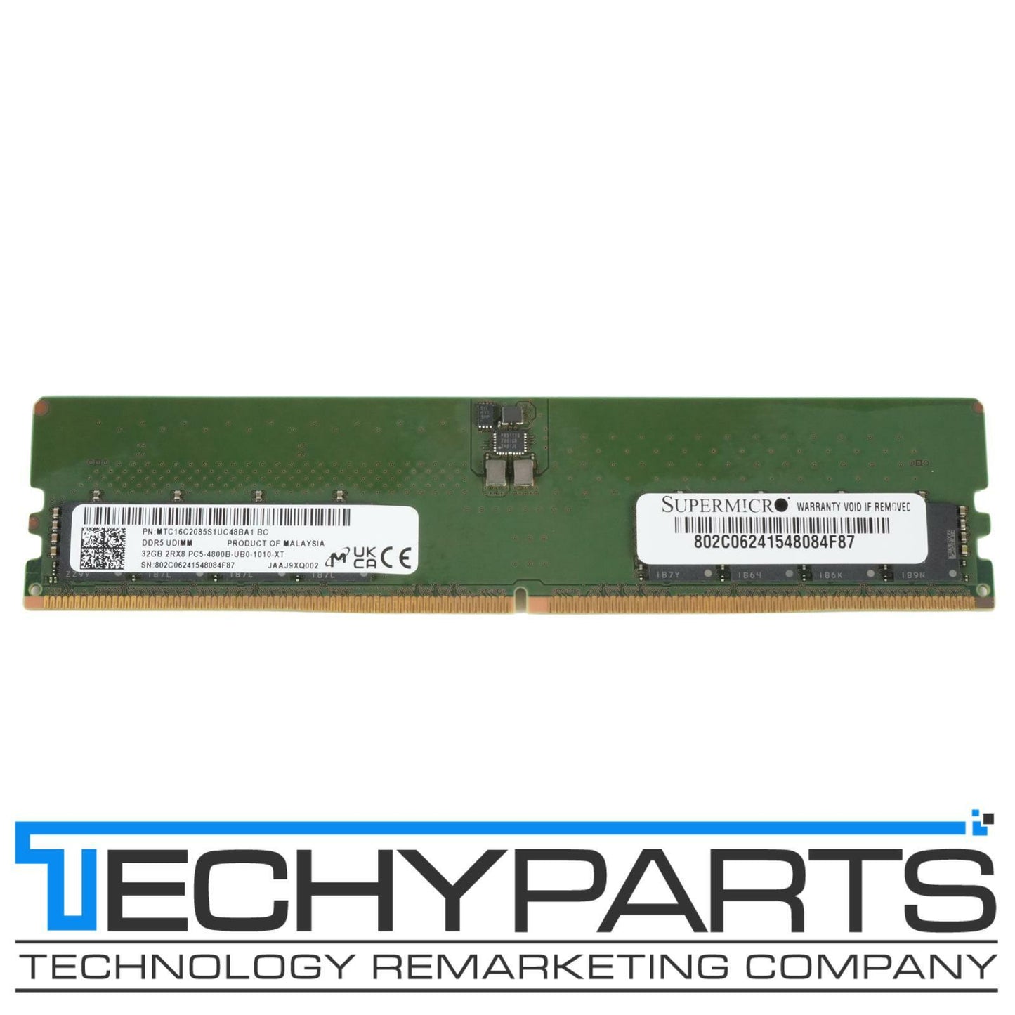 Micron MTC16C2085S1UC48BA1 32GB 2Rx8 DDR5-4800 PC5-38400 CL40 non-ECC 288p UDIMM