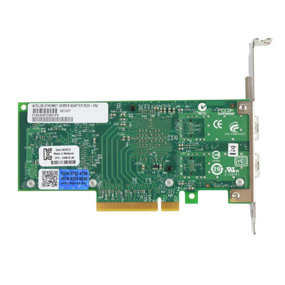 Intel E10G42BTDAG1P5 X520-DA2 Dual Port 10Gb/s PCI-E 2.0 x8 Ethernet CNA