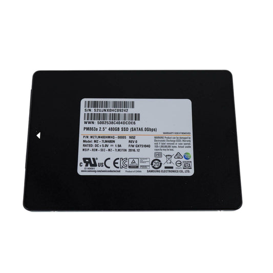 Samsung PM863a MZ-7LM480N 480GB SSD 2.5" SATA III 6G MZ7LM480HMHQ-00005
