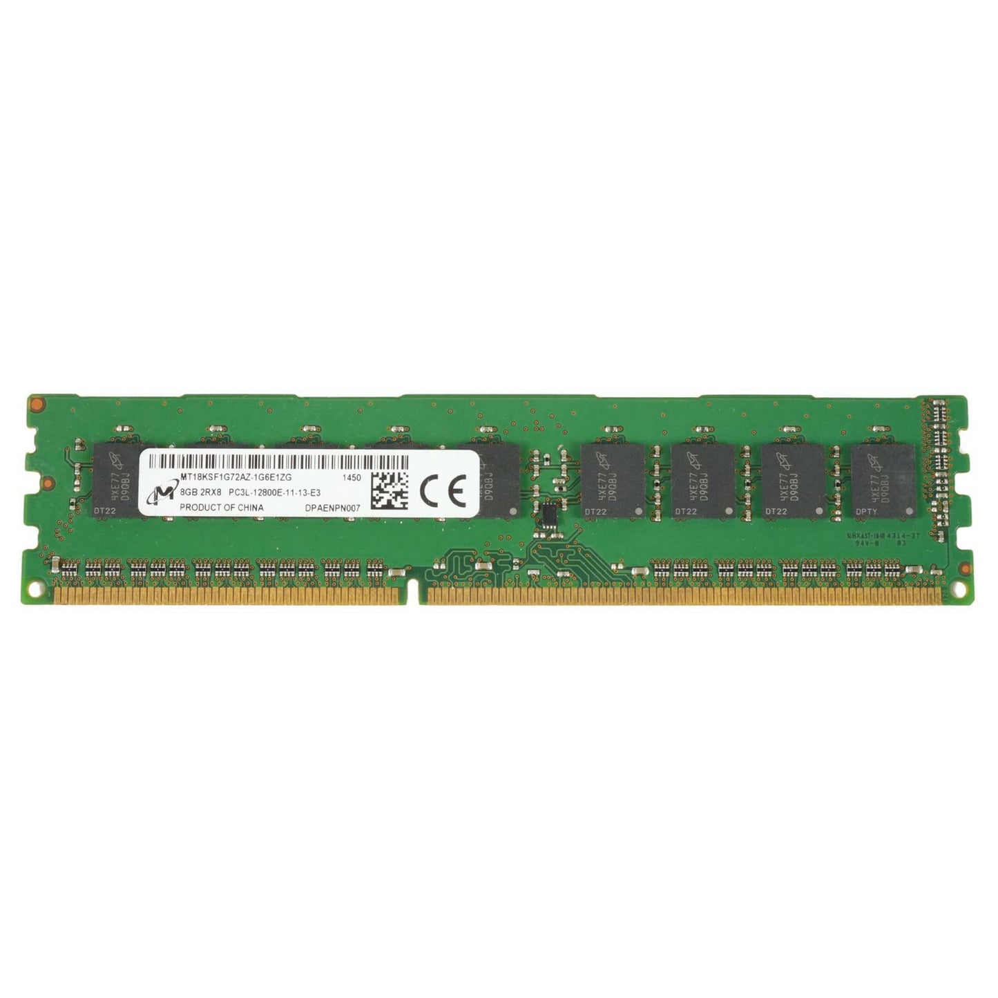 Micron 8GB 2RX8 DDR3-1600 PC3L-12800E ECC Unbuffered EUDIMM MT18KSF1G72AZ-1G6E1