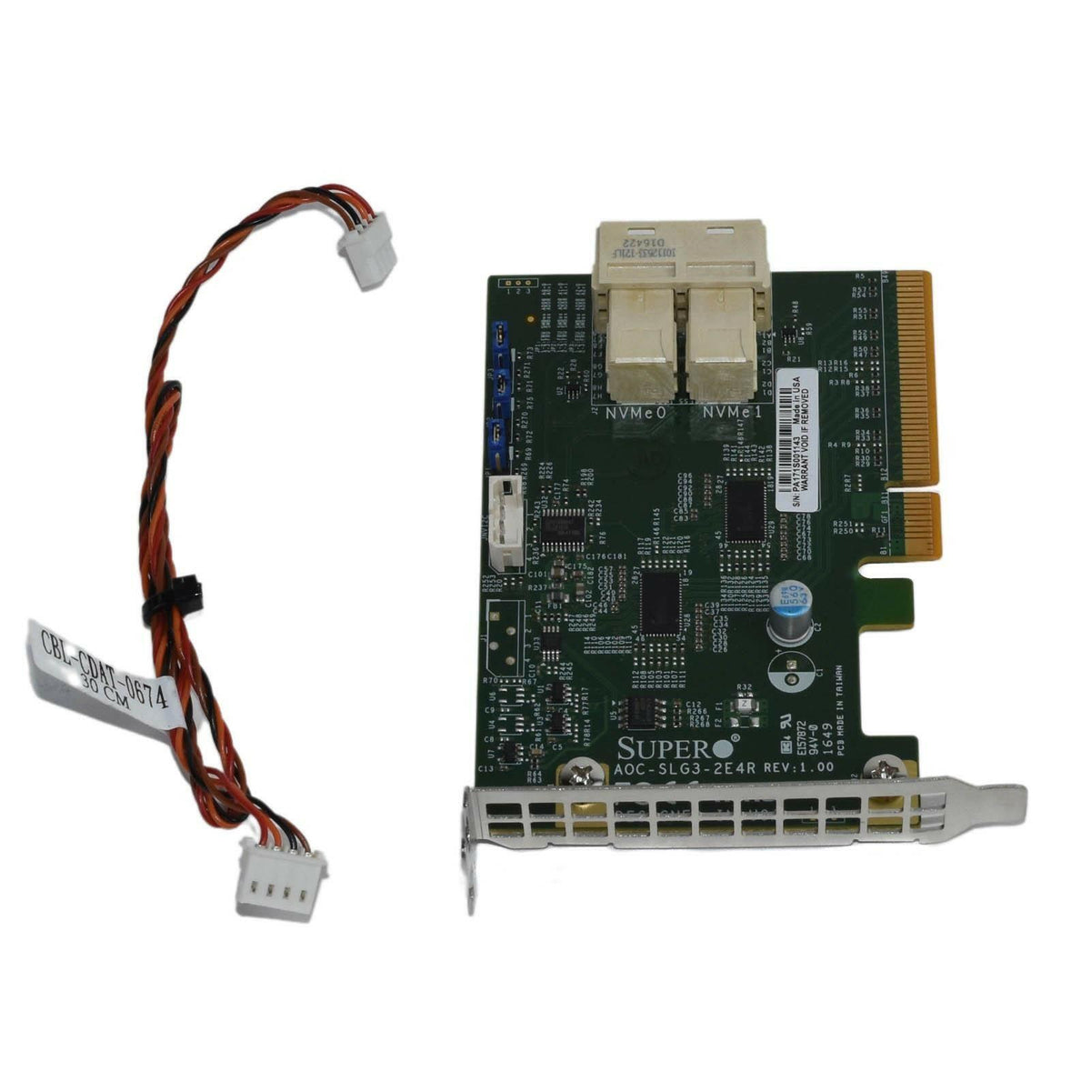 Supermicro AOC-SLG3-2E4R Dual-Port Gen-3 NVMe SFF-8643 PCIe x8 Adapter HBA SFF