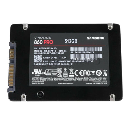 Samsung MZ-76P512 860 Pro 512GB SSD 2.5" SATA III 6G Solid State Drive