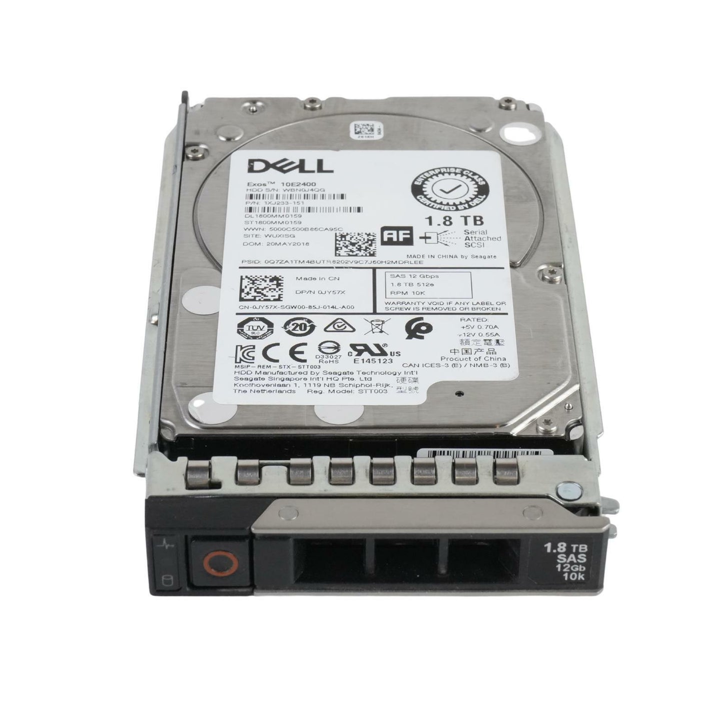 Dell JY57X 1.8TB 10K 2.5" SAS 12G Seagate Exos 10E2400 ST1800MM0159 1XJ233-151