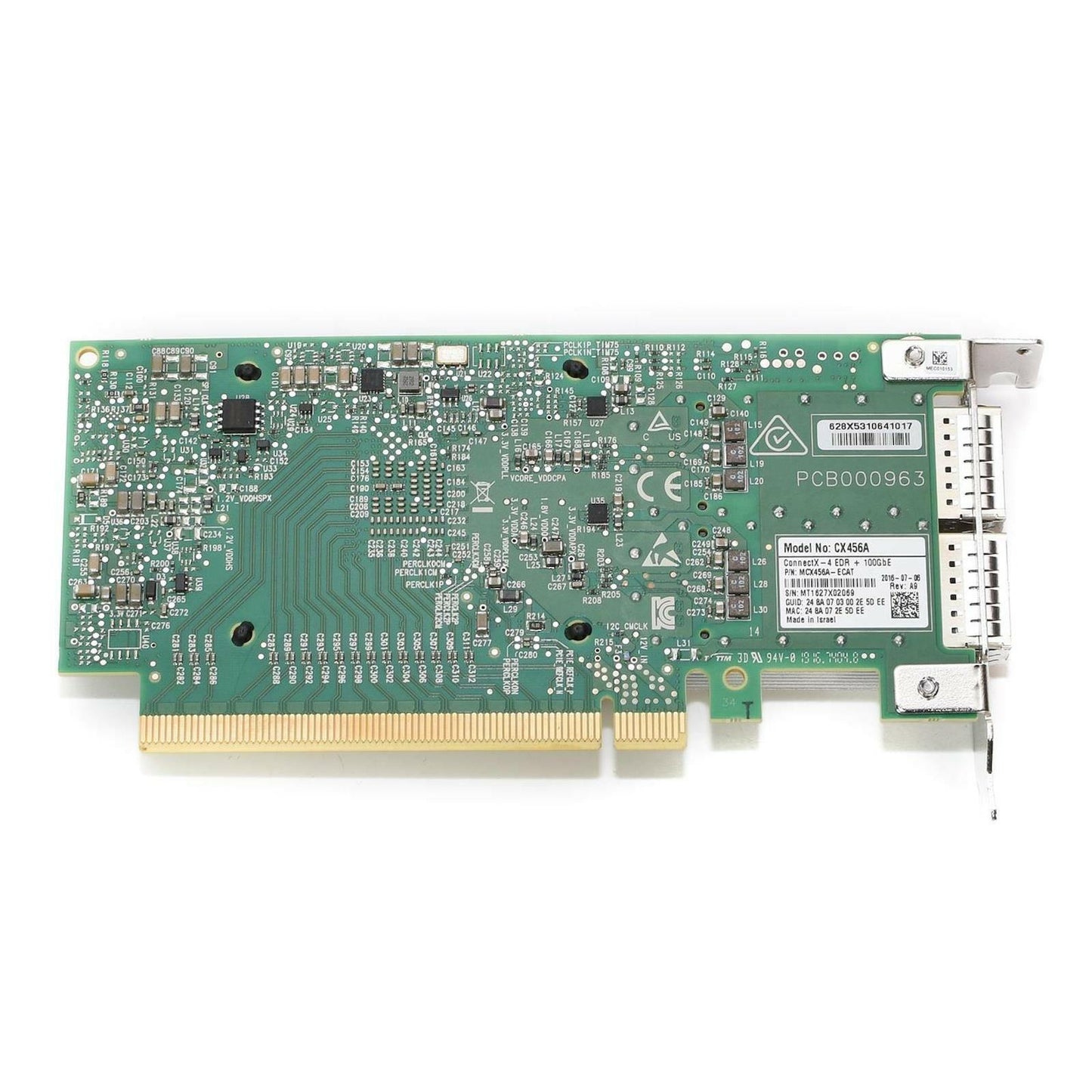 Mellanox MCX456A-ECAT ConnectX-4 VPI Adapter EDR 100GbE Dual-Port QSFP28 PCIe3.0