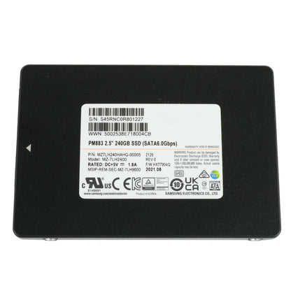 Samsung PM883 240GB SSD 2.5" 3D TLC SATA III 6G MZ-7LH2400 MZ7LH240HAHQ-00005