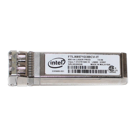 Intel E10GSFPSR FTLX8571D3BCV-IT E65689-001 10GbE SFP+ Transceiver for X520-DA2