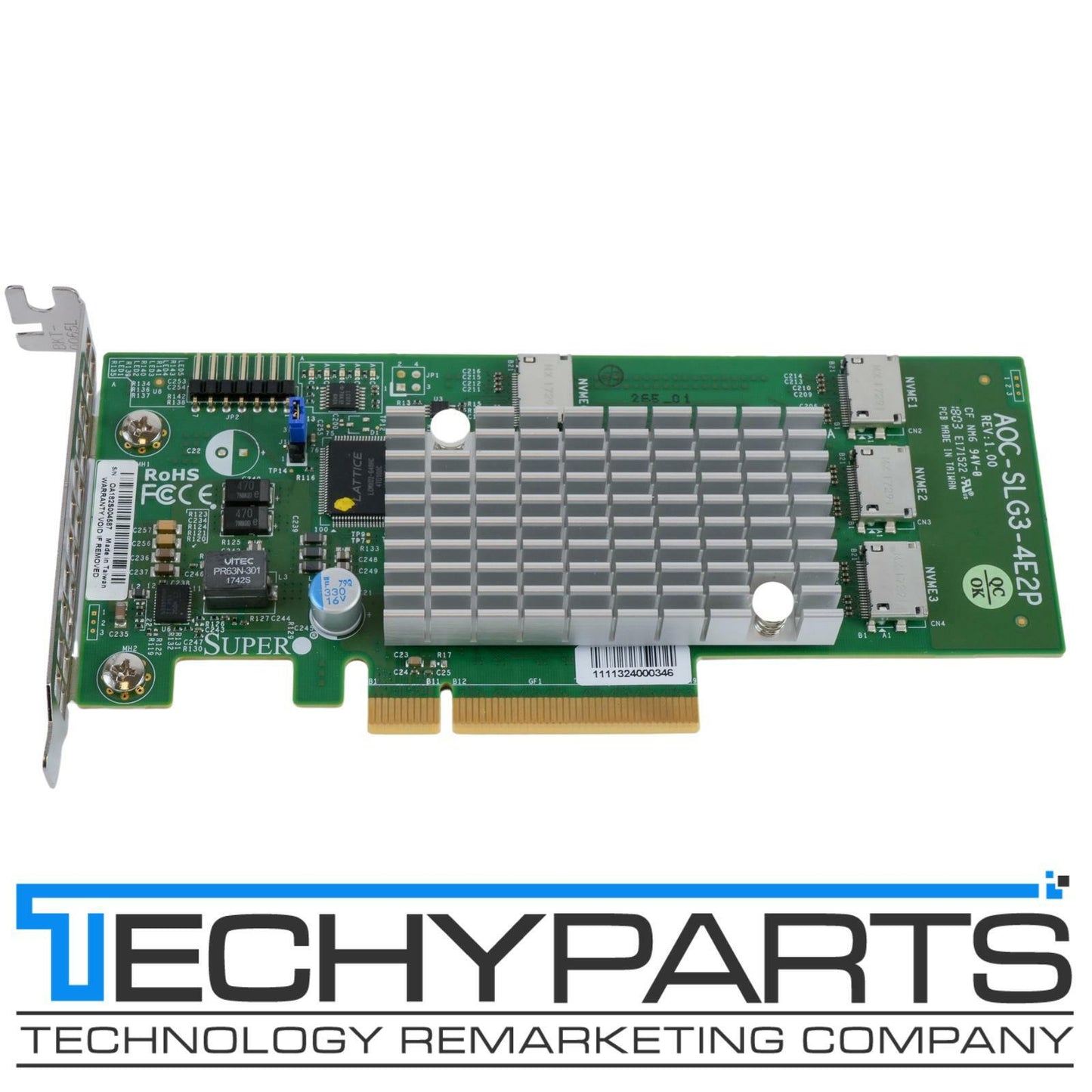 Supermicro AOC-SLG3-4E2P Quad-Port PCIe 3.0 x8 Gen-3 NVMe OCuLink SFF-8612 HBA