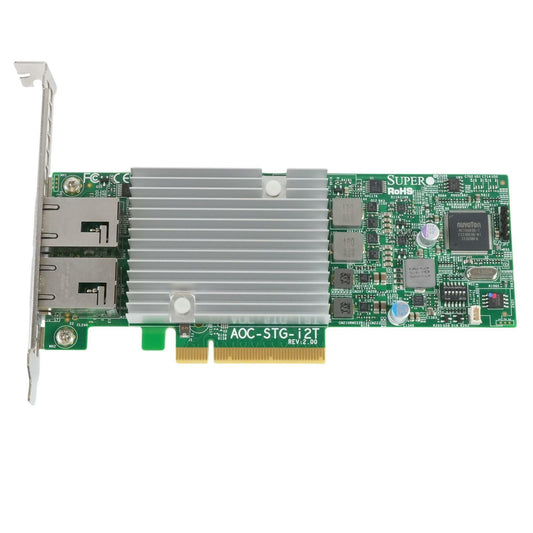 Supermicro AOC-STG-i2T Intel X540 2-Port 10GbE RJ45 PCIe 2.1 x8 Rev 2.00 NIC