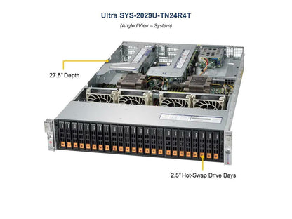 Supermicro SYS-2029U-TN24R4T 2x Xeon Silver 4210 128GB RAM 24xBay NVMe 2U Server