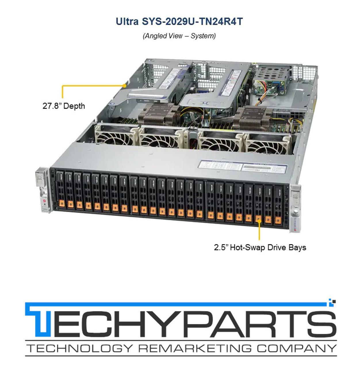 Supermicro SYS-2029U-TN24R4T 2x Xeon Silver 4210 128GB RAM 24xBay NVMe 2U Server