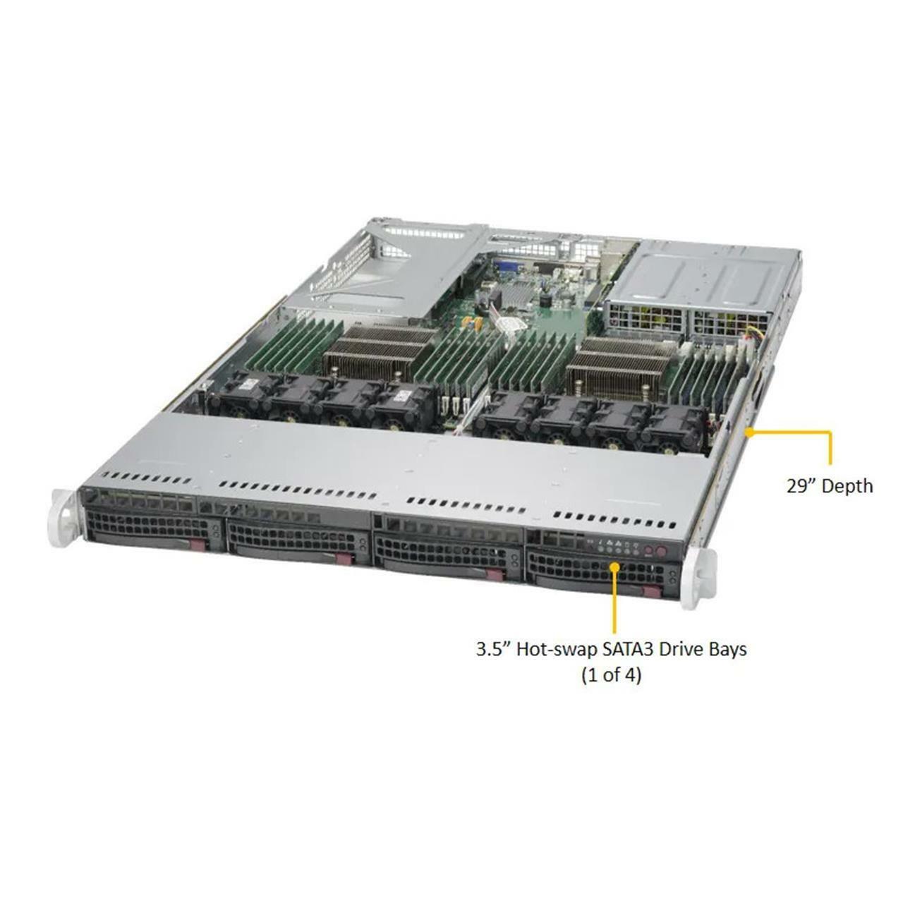 Supermicro 6018U-TRTP+ X10DRU-i+ 2x Xeon E5-2630v3 2.4GHZ 128GB 1U Server