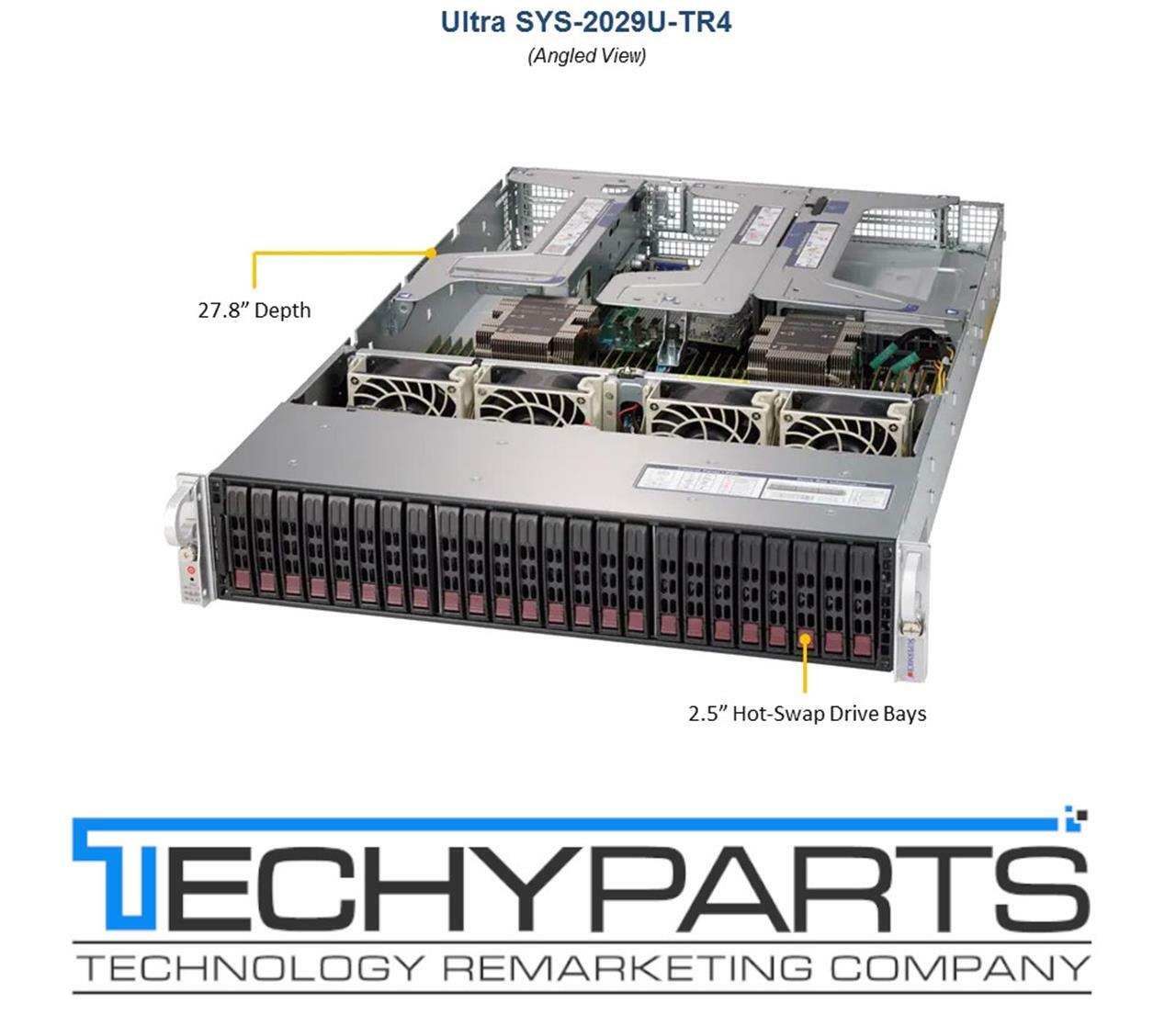 Supermicro SYS-2029U-TR4 2x Xeon Scalable Gold 6230 2.10GHz 192GB RAM 2U Server