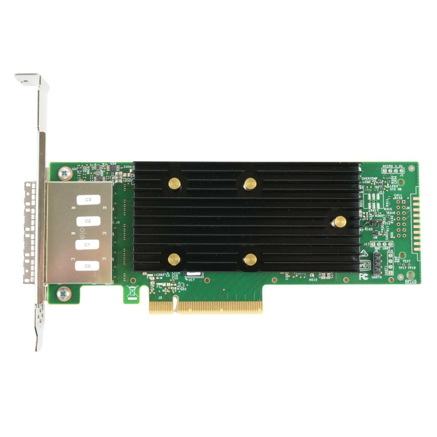 Broadcom 9400-16e Tri-mode SAS/SATA/NVMe Quad Ext SFF-8644 PCIe 3.1x8 HBA LFF