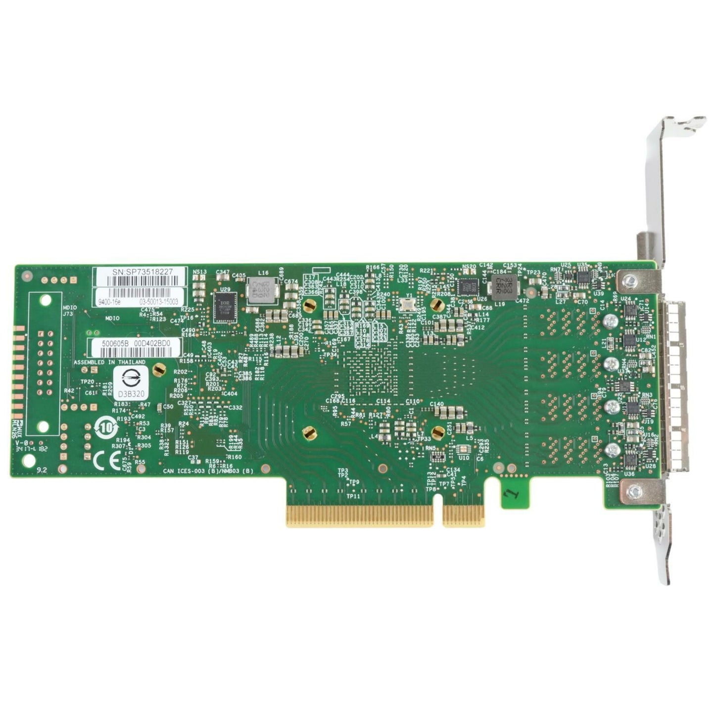 Broadcom 9400-16e Tri-mode SAS/SATA/NVMe Quad Ext SFF-8644 PCIe 3.1x8 HBA LFF