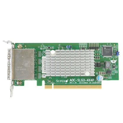 SUPERMICRO AOC-SLG3-4X4P 4-Port External NVMe Host Bus Adapter JBOF