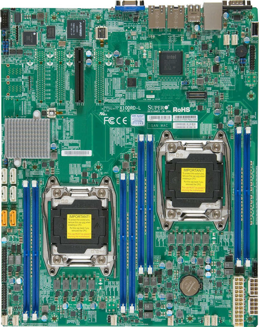 Supermicro X10DRD-L Intel C612 Dual LGA2011-3 2x Intel i350 GbE LAN Motherboard