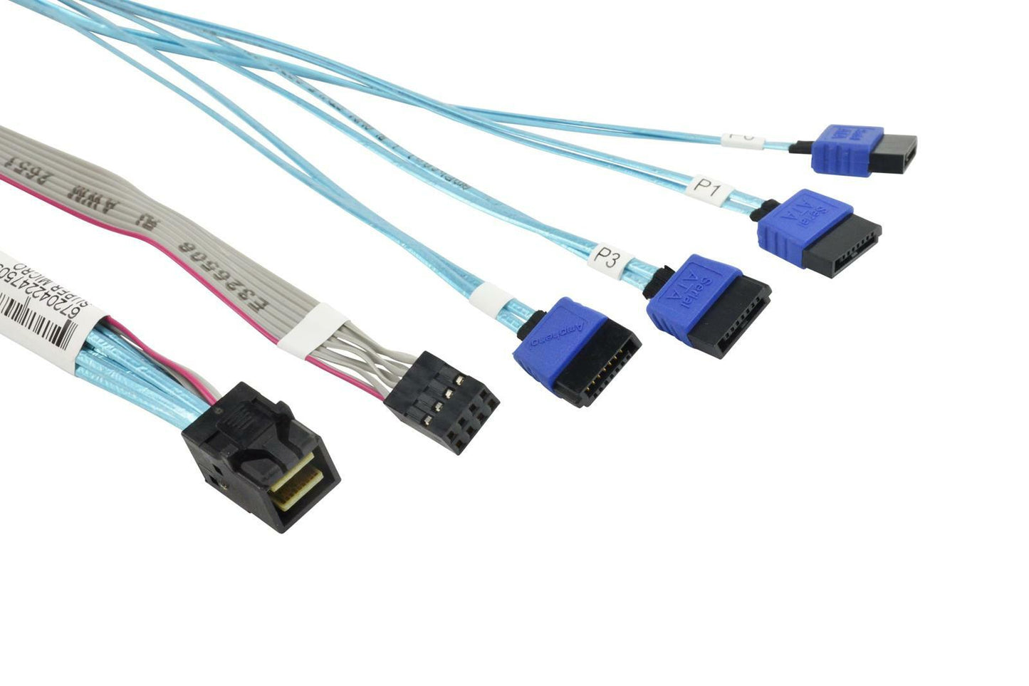 Supermicro MiniSAS HD to 4 SATA 60/60/60/60cm with Sideband Cable CBL-SAST-0948