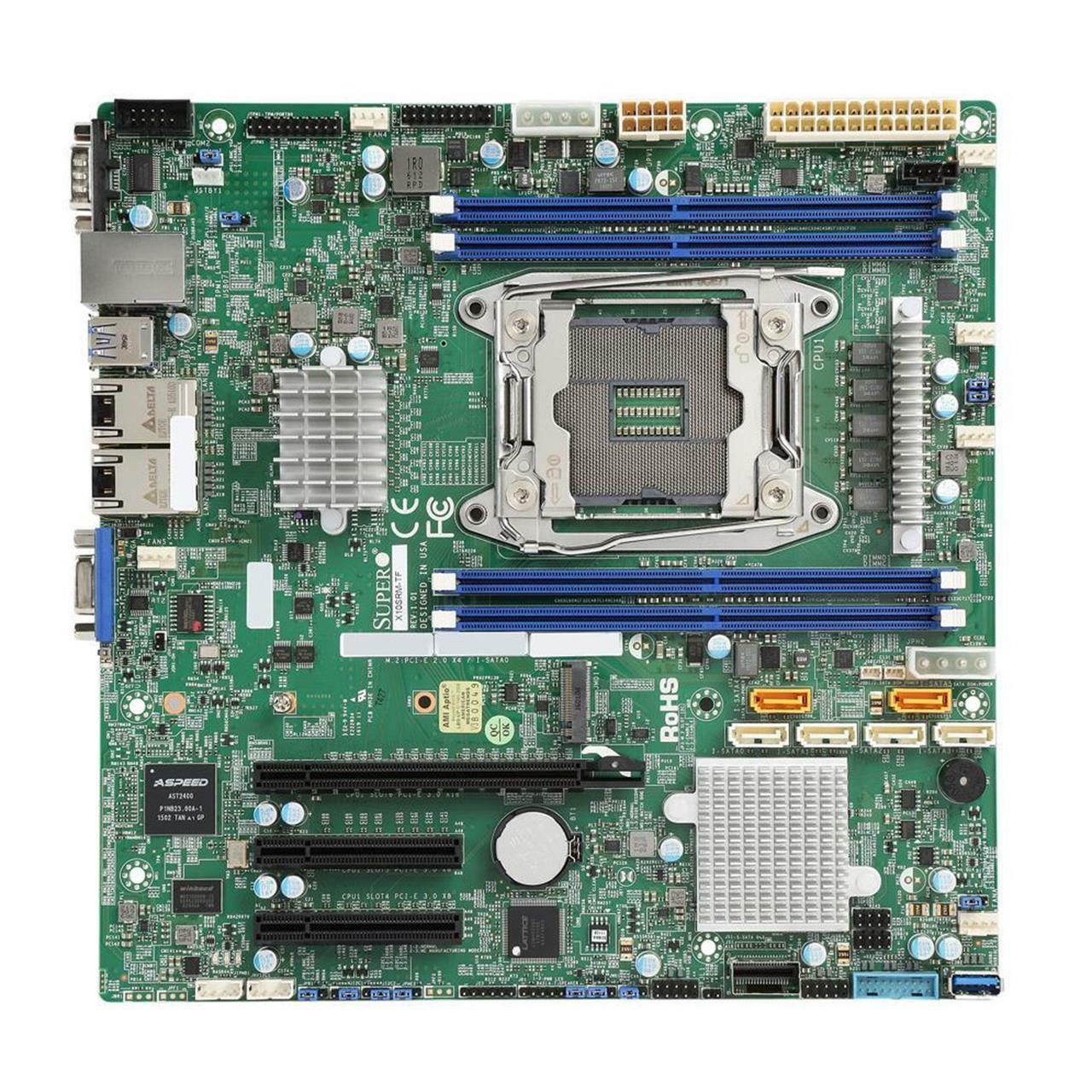 Supermicro X10SRM-TF mATX Socket LGA2011-3 mATX Motherboard with Dynatron R14