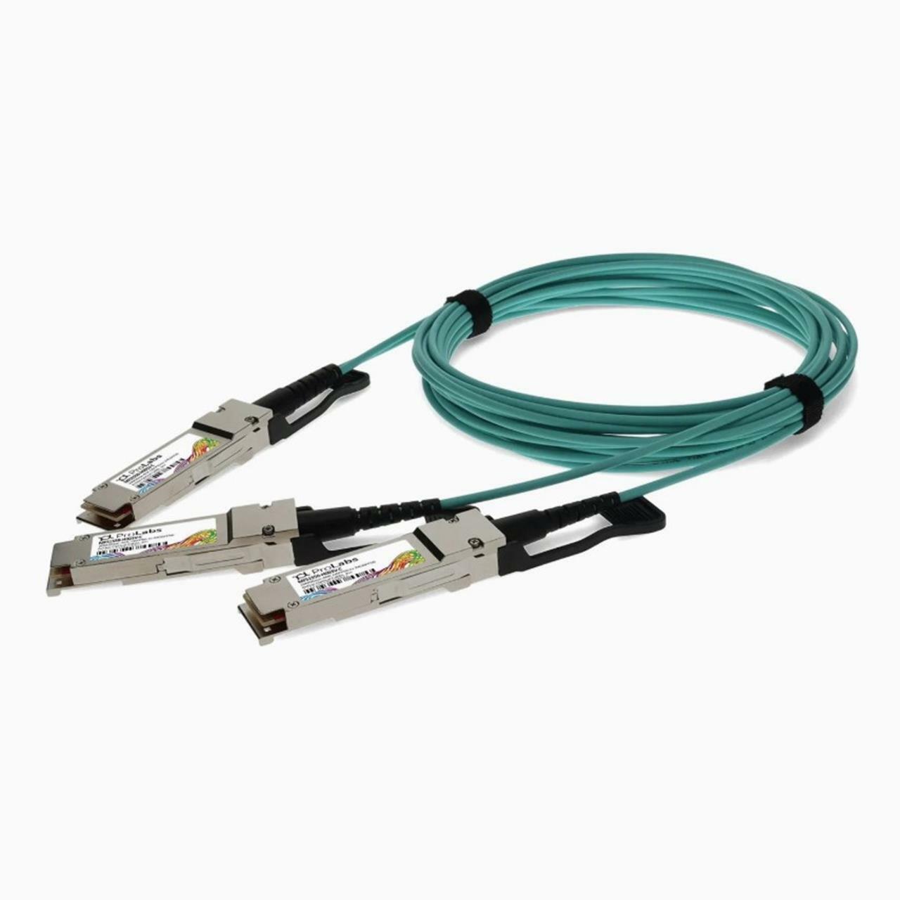 NEW ProLabs MFS1S50-H010E-C 200GBase-AOC QSFP56 to 2xQSFP56 10M AOC for Mellanox