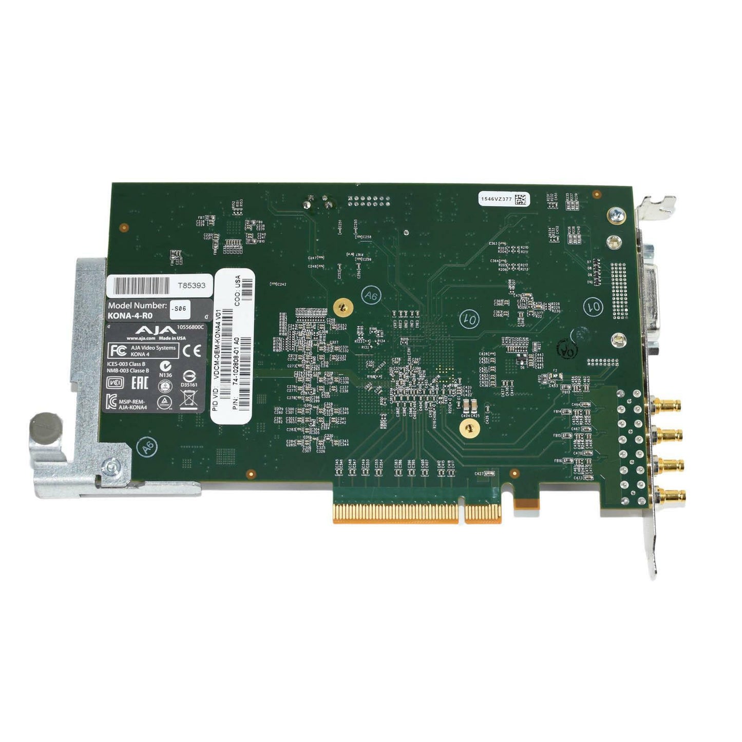 AJA KONA-4-R0 4-Channel SD/HD/FHD SDI PCIe 2.0 x8 Video I/O Card VDCM-OEM-KONA4