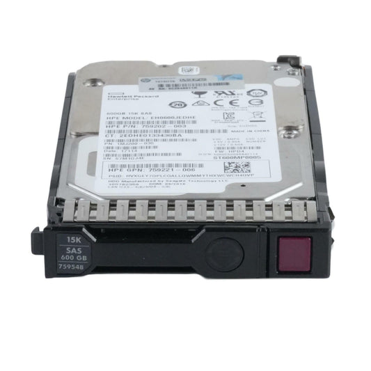 HPE 759548-001 600GB 12G SAS 15K 2.5" SC Ent Gen8/9 Hard Drive 759212-B21