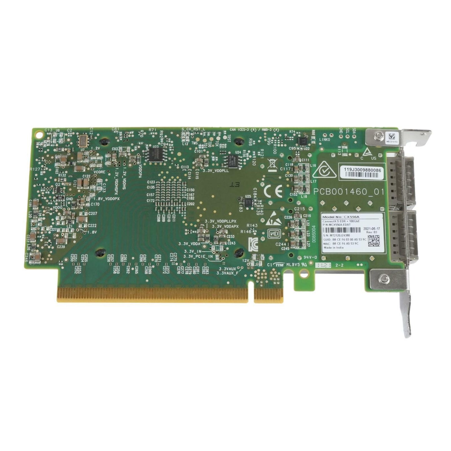 Mellanox MCX556A-EDAT ConnectX-5 VPI EDR IB 100Gb/s 2-Port QSFP28 PCIe4 x16 SFF